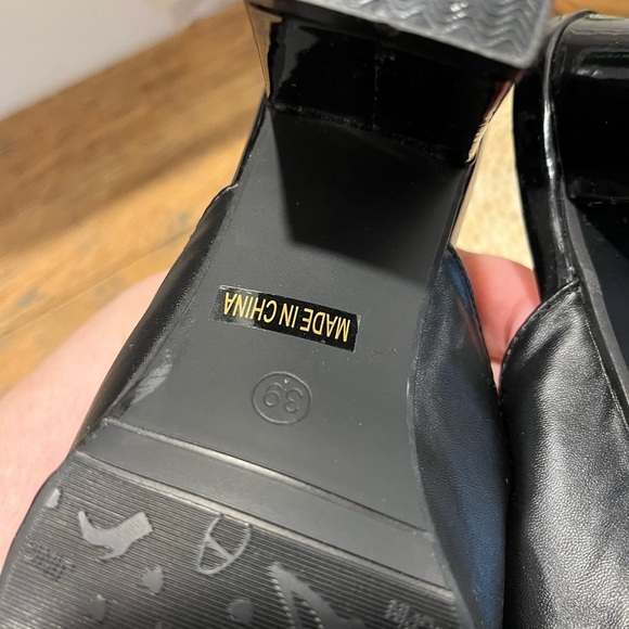 🖤 Noblez Black Patent Slide Heels – Size 39 - Picture 11 of 11